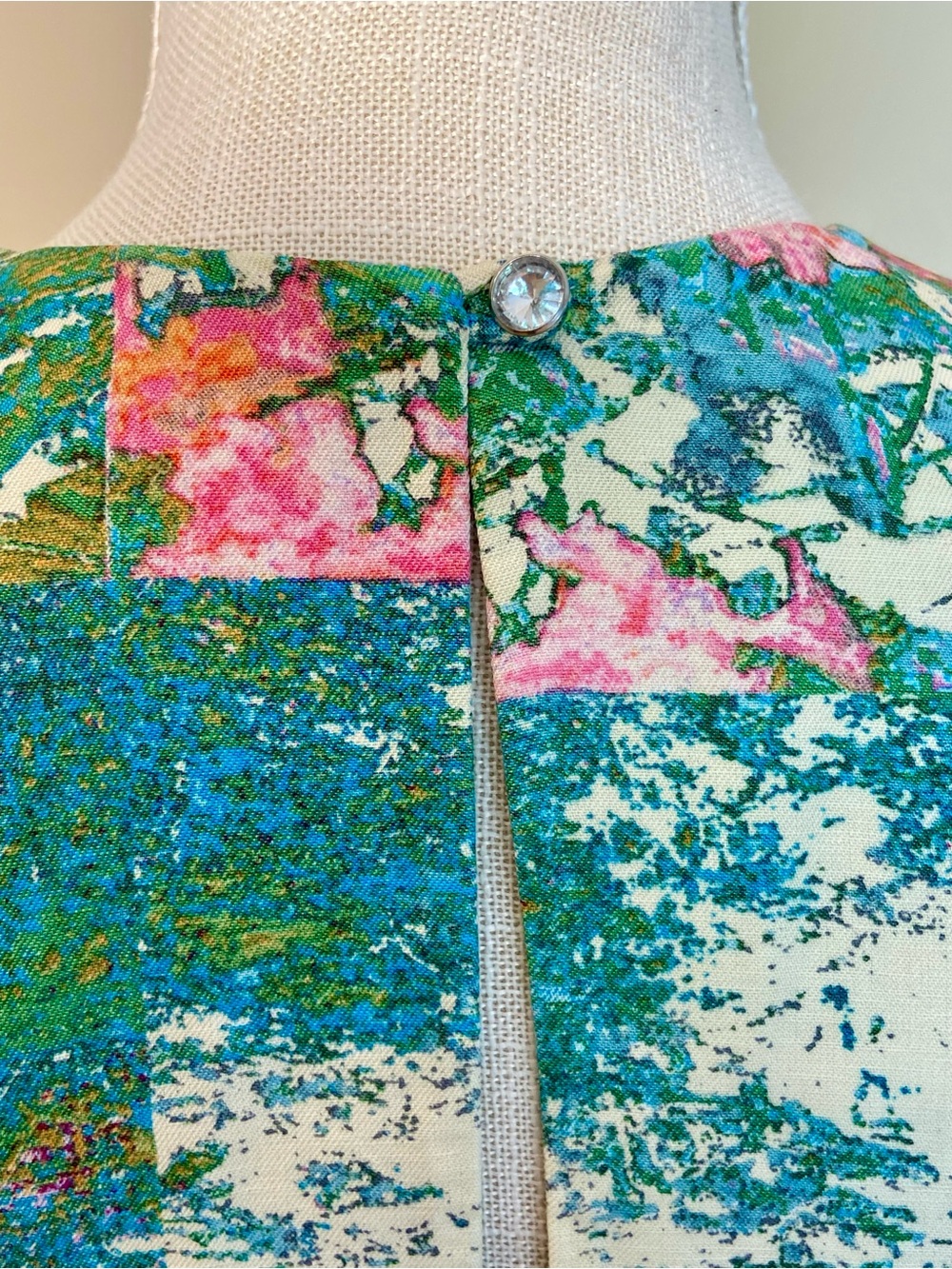 Tracy Reese Anthropologie Silk Monet Inspired Floral Pink Blue Green Dress $349 - Picture 16 of 16